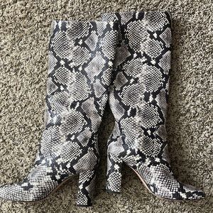 Snakeskin boots, gently worn